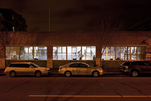 Video projection seen from Lygon Street